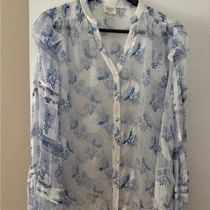 HEMANT & NANDITA Blue Floral Blouse